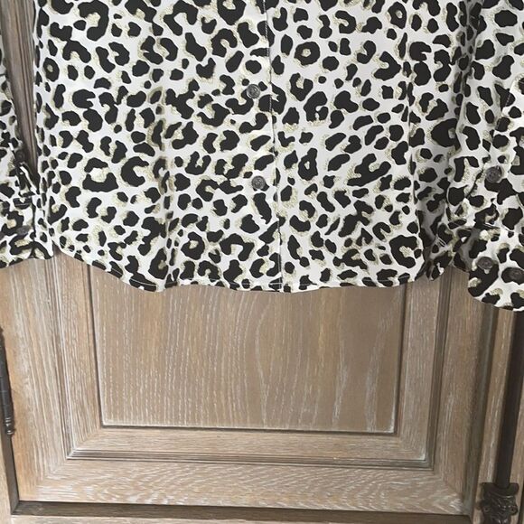 Equipment Femme Silk leopard button down blouse shirt size small - Picture 9 of 16